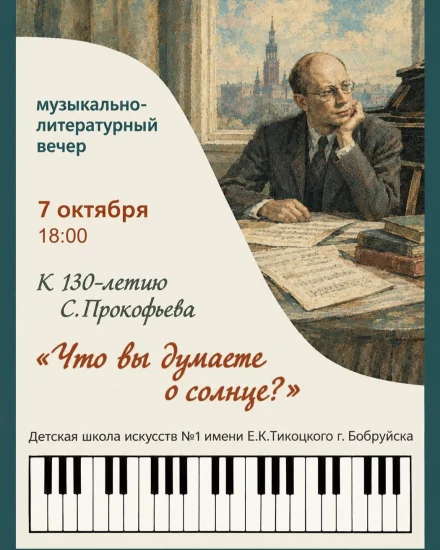 Музыкально-литературный вечер к 130-летию С. С. Прокофьева «Что вы думаете о солнце?»