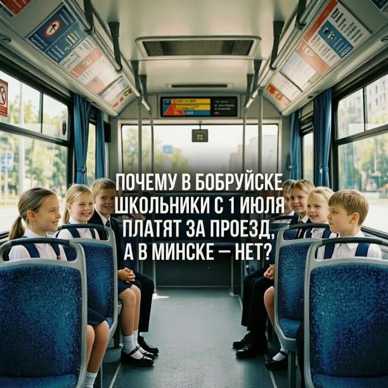 Почему в Бобруйске школьники с 1 июля платят за проезд, а в Минске - нет? Разбираемся в правилах.