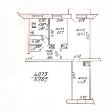 3-комнатная квартира на ул. К. Маркса, д. 326, 4-й эт. 5-эт. дома