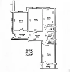 3-комн. квартира в кирп доме 1997 г. постр. в гп Глуск. 22000 у.е