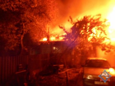 В горящем доме в Бобруйске погибла многодетная мать, дети успели спастись