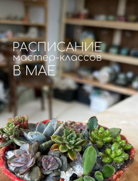 Студия керамики: расписание на май 2025